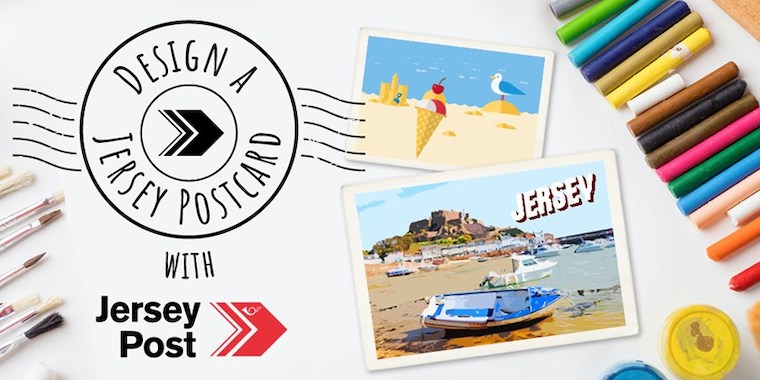 Jersey Post banner for their World Postcard Day contest
