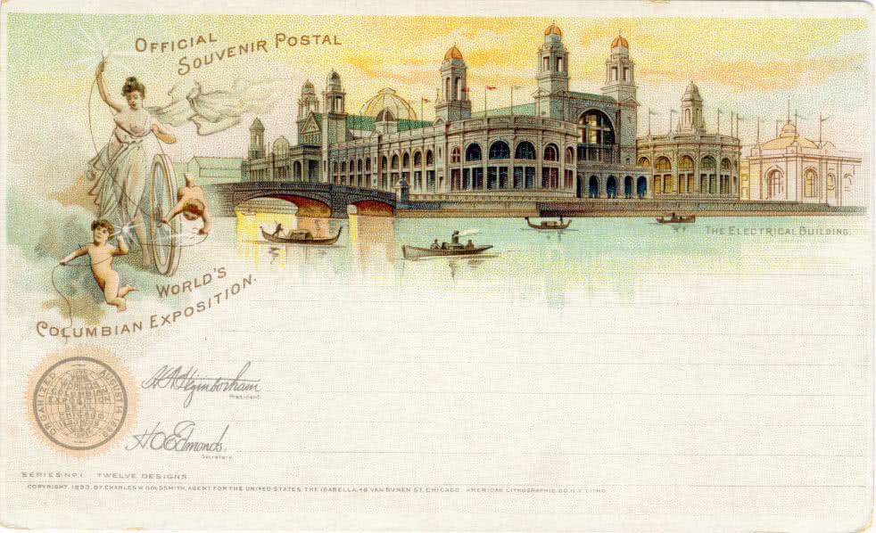 Postcard from the World's Columbian Exposition in Chicago