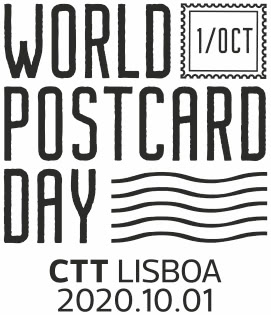 CTT cancellation mark saying World Postcard Day
